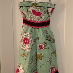 Floral strapless desss